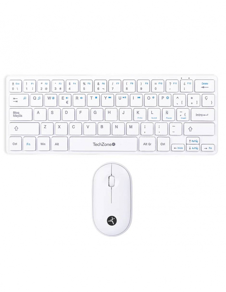 Kits para Teclado Y Mouse TECHZONE Young Pop White